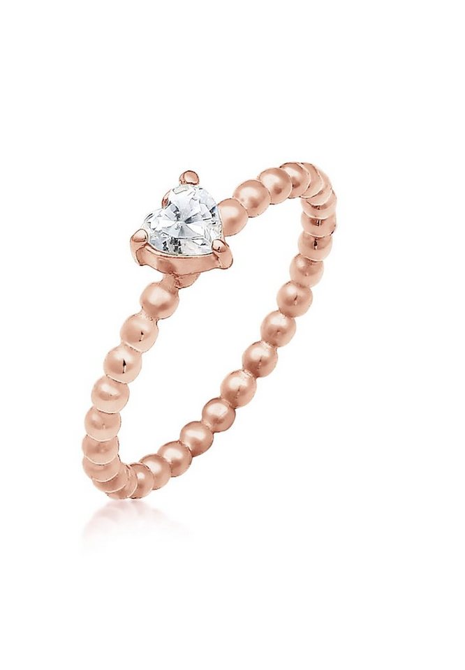 Elli Verlobungsring Verlobungsring Herz Zirkonia Kristall 925 Silber von Elli