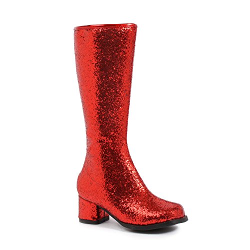 Dora Go-Go-Stiefel für Mädchen, Rot, Glitzer, 4,4 cm, Größe M 43-38 von Ellie Shoes