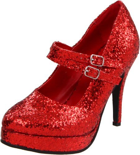 Ellie Shoes Damen 421-Jane-G Maryjane Pump, Rot (Rot Glitter), 44 EU von Ellie Shoes
