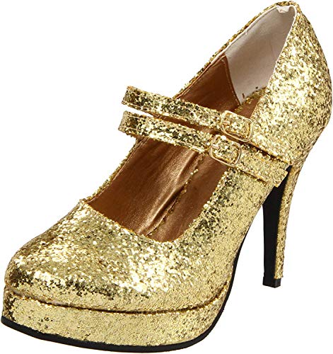 Ellie Shoes Damen 421-Jane-G Maryjane Pumps, Gold/Glitzer, 38 EU von Ellie Shoes