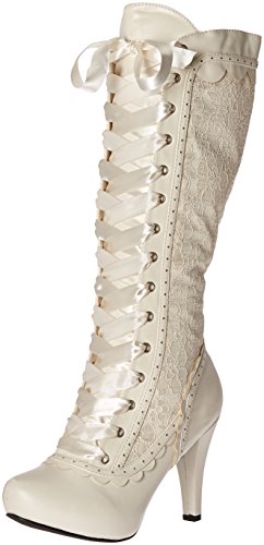 Ellie Shoes Women's 414-Mary Boot, White, 10 M US von Ellie Shoes