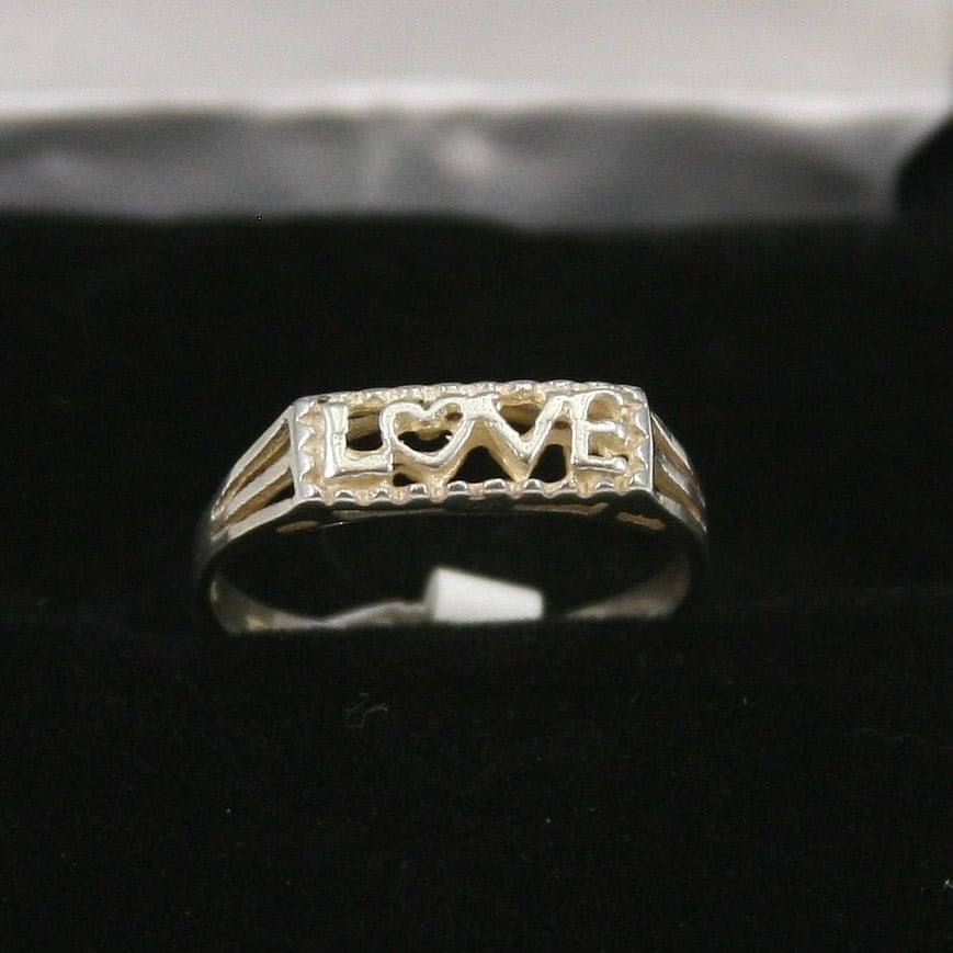 Vintage Liebe Sterling Silber Ring 925 von EllieBsBoutiqueTN