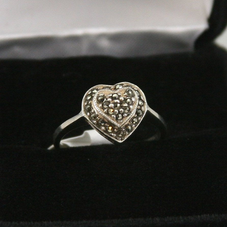 Vintage Markasit Sterling Silber Ring 925 von EllieBsBoutiqueTN