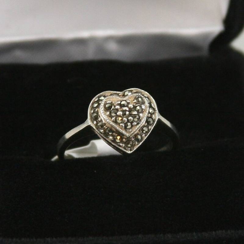 Vintage Markasit Sterling Silber Ring 925 von EllieBsBoutiqueTN