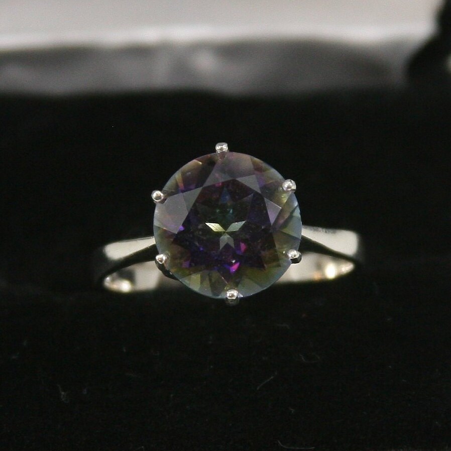 Vintage Mistic Topas Sterling Silber Ring 925 von EllieBsBoutiqueTN