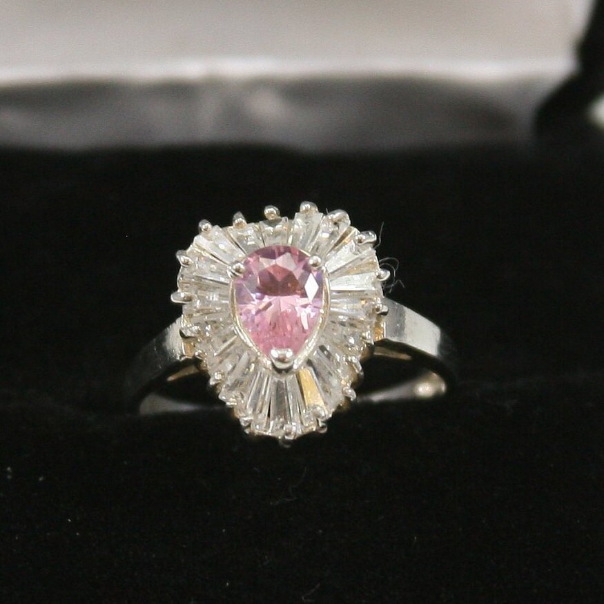 Vintage Sterling Silber Cz Ring 925 von EllieBsBoutiqueTN