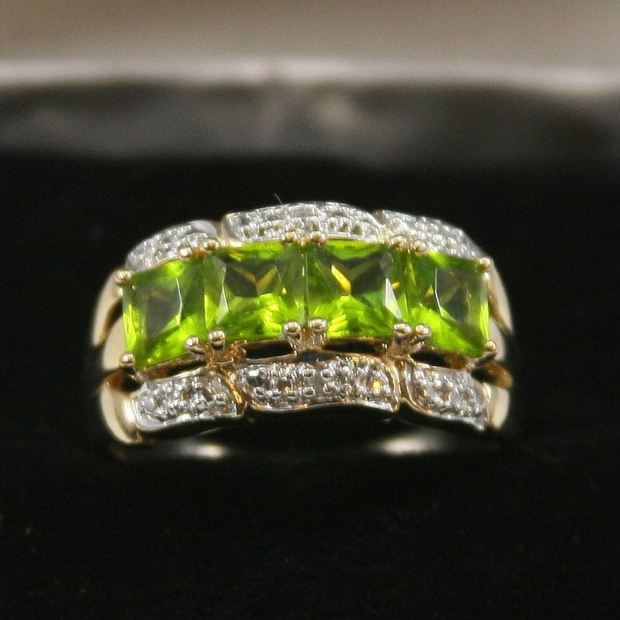 Vintage Sterling Silber Gold Overlay Ring 925 von EllieBsBoutiqueTN