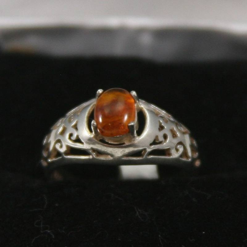 Vintage Sterling Silber Granat Ring 925 von EllieBsBoutiqueTN