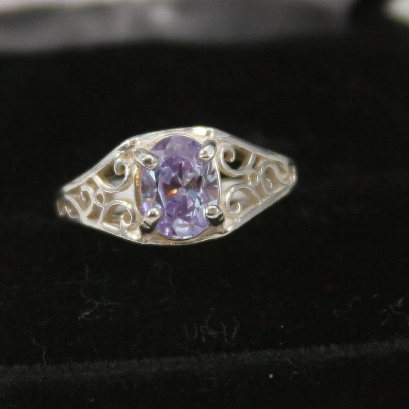 Vintage Sterling Silber Pink Cz Ring 925 von EllieBsBoutiqueTN