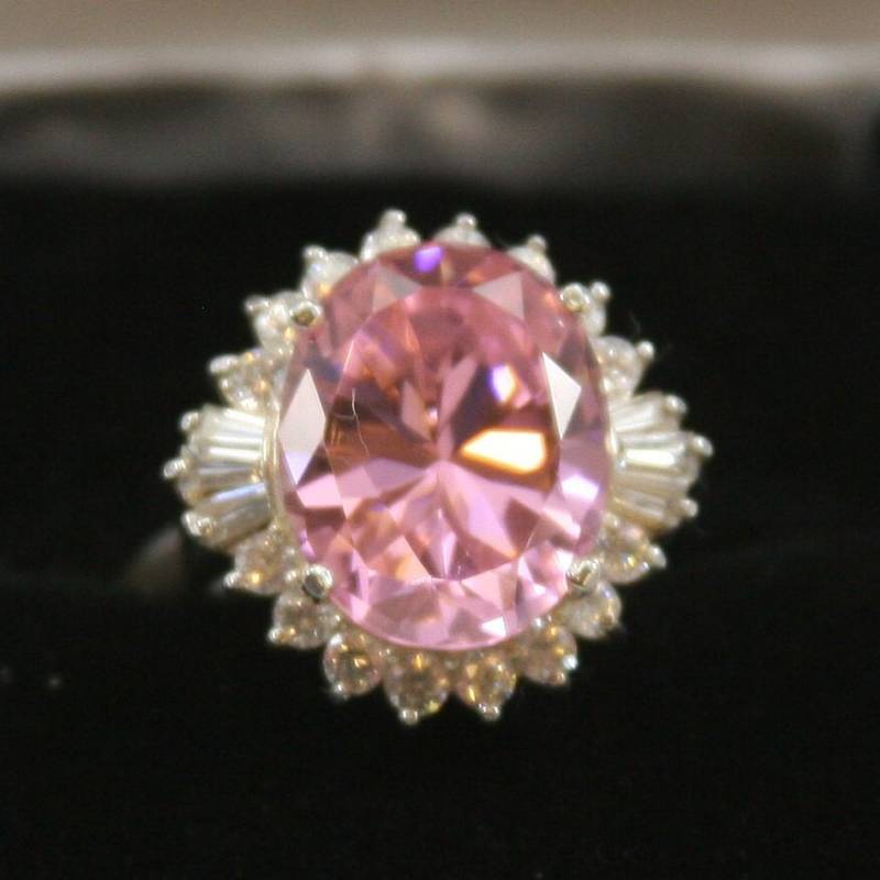 Vintage Sterling Silber Pink Cz Ring 925 von EllieBsBoutiqueTN
