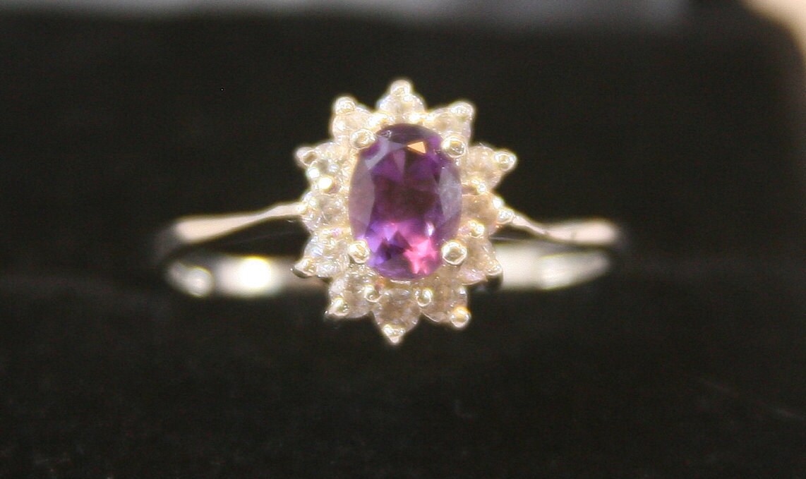 Vintage Sterling Silber Ring 925 Amethyst von EllieBsBoutiqueTN