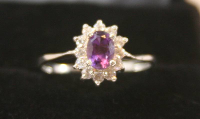 Vintage Sterling Silber Ring 925 Amethyst von EllieBsBoutiqueTN