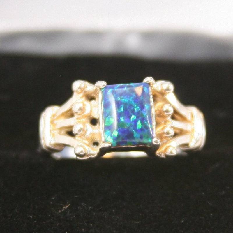 Vintage Sterling Silber Ring 925 Manufatured Opal von EllieBsBoutiqueTN