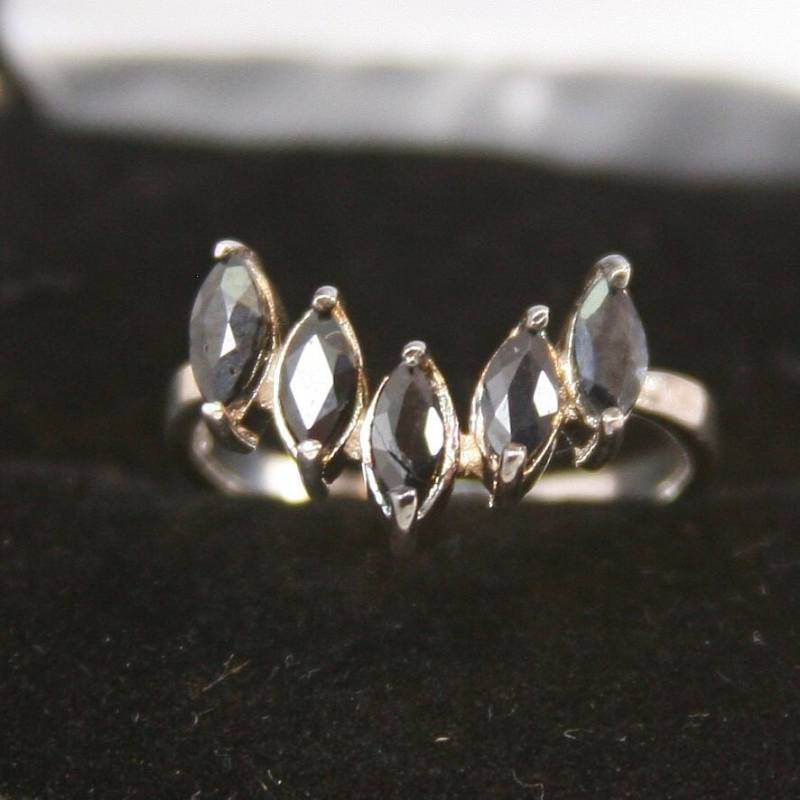 Vintage Sterling Silber Ring 925 Saphir von EllieBsBoutiqueTN