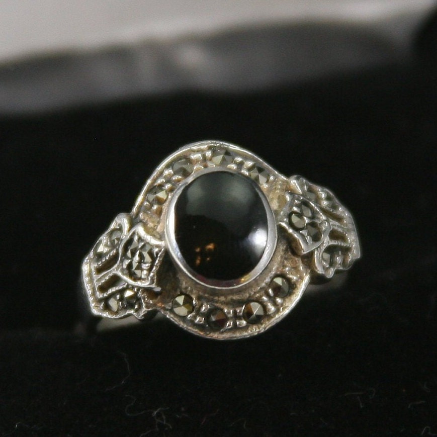 Vintage Sterling Silber Ring 925 von EllieBsBoutiqueTN