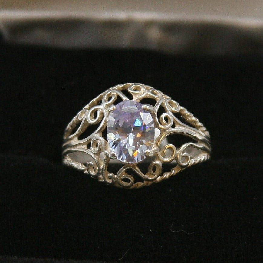 Vintage Sterling Silber Ring 925 von EllieBsBoutiqueTN
