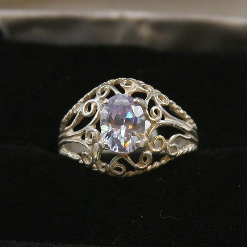 Vintage Sterling Silber Ring 925 von EllieBsBoutiqueTN