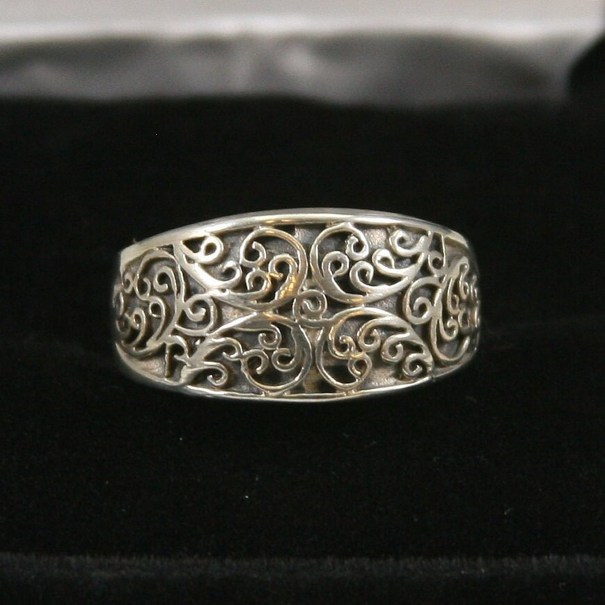 Vintage Sterling Silber Ring 925 von EllieBsBoutiqueTN