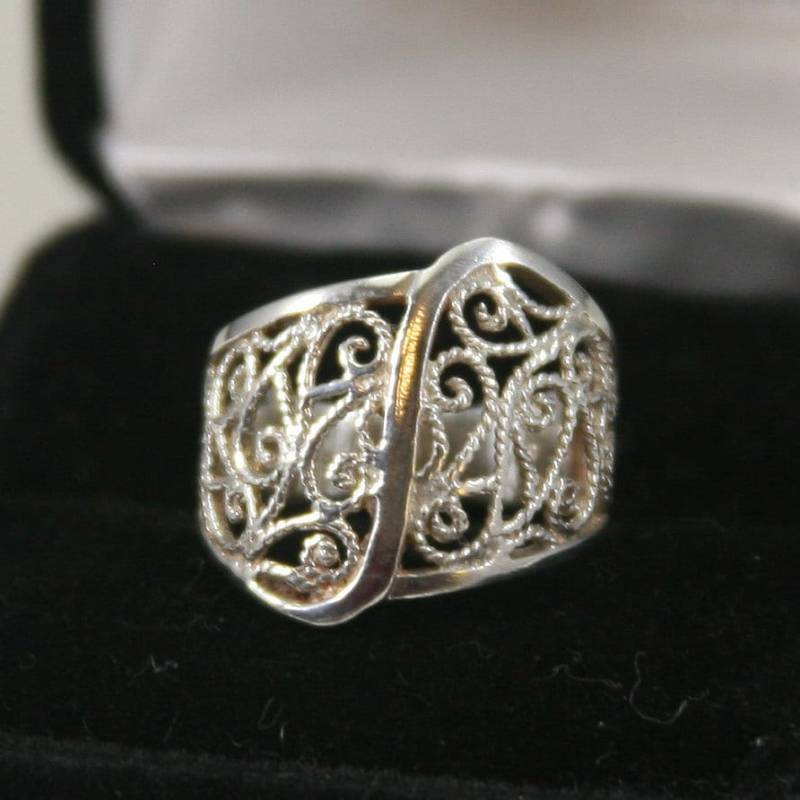 Vintage Sterling Silber Ring 925 von EllieBsBoutiqueTN