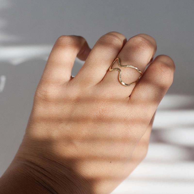 Maui Wickelring Gold Oder Sterling Silber Ring, Hawaii Strand Hochzeit Braut, Schmuck, Handgemachter Zustandsring Hi, Handgemacht In von EllieJMaui