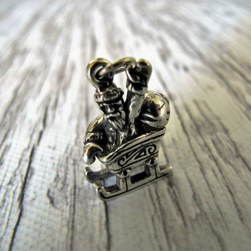 sterling Silber Schlitten Anhänger Feiertag Sammler Serie von EllieLanceCreations