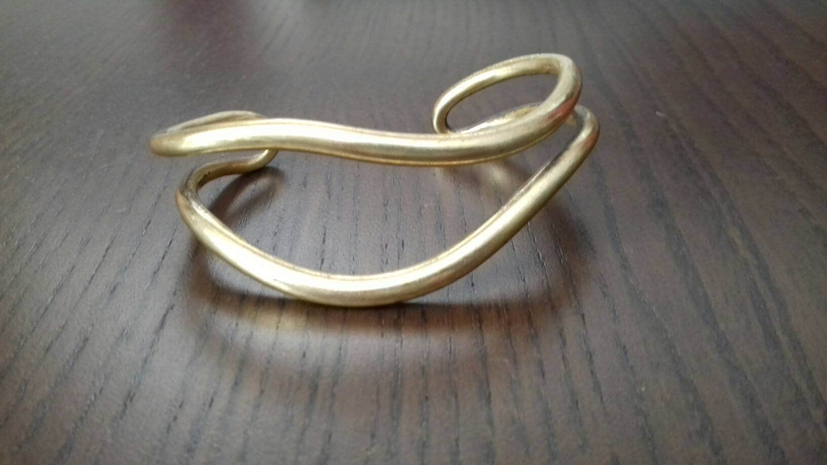 Wellenlinien Armreifen Manschette Armbänder Armreif "Aegean" Sammlung in Messing Metall Vergoldet/Minimal Armband Finish Wellenlinien Armreifen Manschette Armbänder Armreif "Aegean" Sammlung in Messing Metall Vergoldet/Minimal Armband Finish von EllinasTreasures