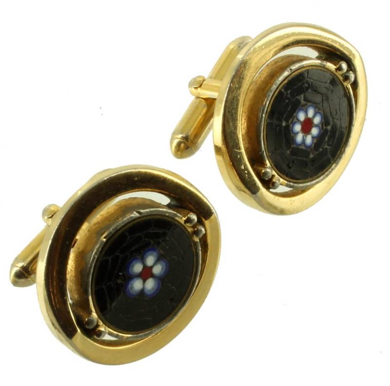 Antik Vintage Seltene Pietra Dura Spinnennetz Swank with Micro Mosaik Manschettenknöpfe/ Gutes Geschenk/ Geschenk Für Ihn/ /Spinnennetz/ von EllisAntiques