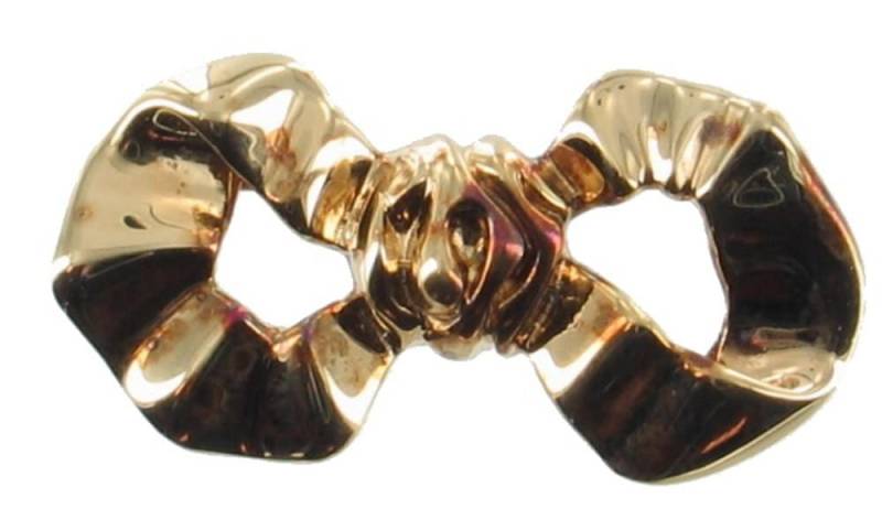 Antike Hobe Art Deco Sterling Silber Gold Vermeil Band Schleife Pin Petite 1 5/8"/Hobe/Hobe Pin/Hobe Pin/Gold Gewaschen Stift/Sterling von EllisAntiques