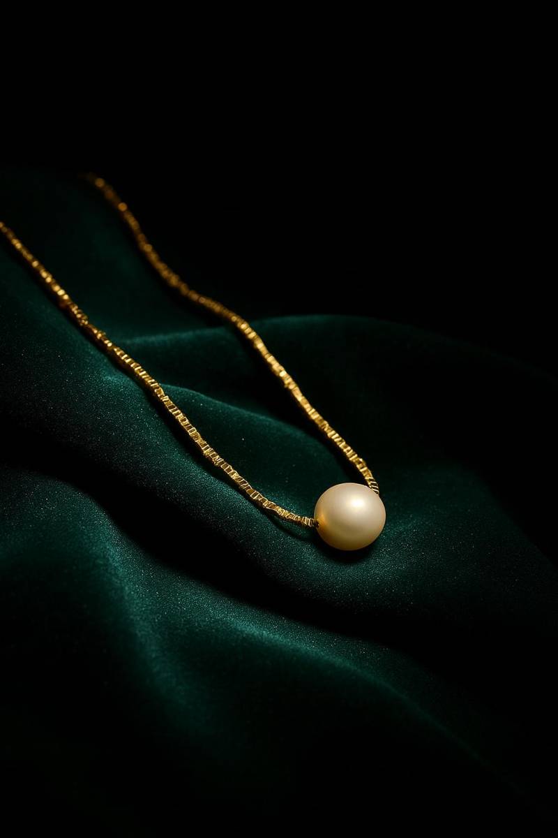 Baroque Pearl & Gold Bead Necklace - Minimalist Luxury By Ellociel von Ellociel