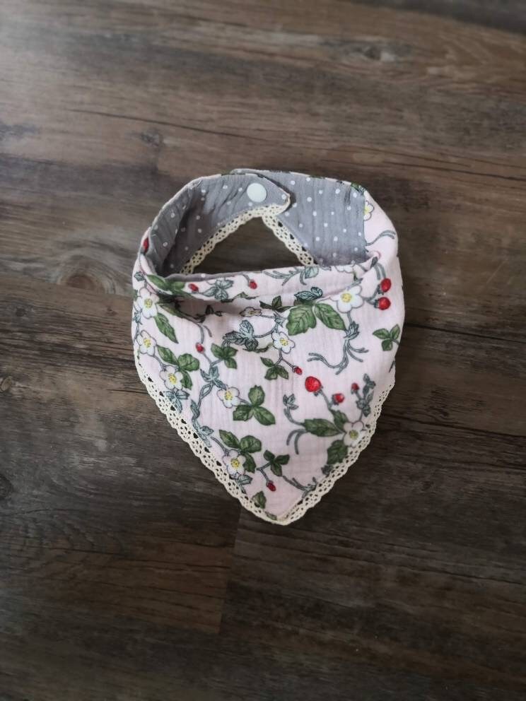 Handmade Musselin Wende Halstuch Dreieckstuch 74/80 von ElluKids