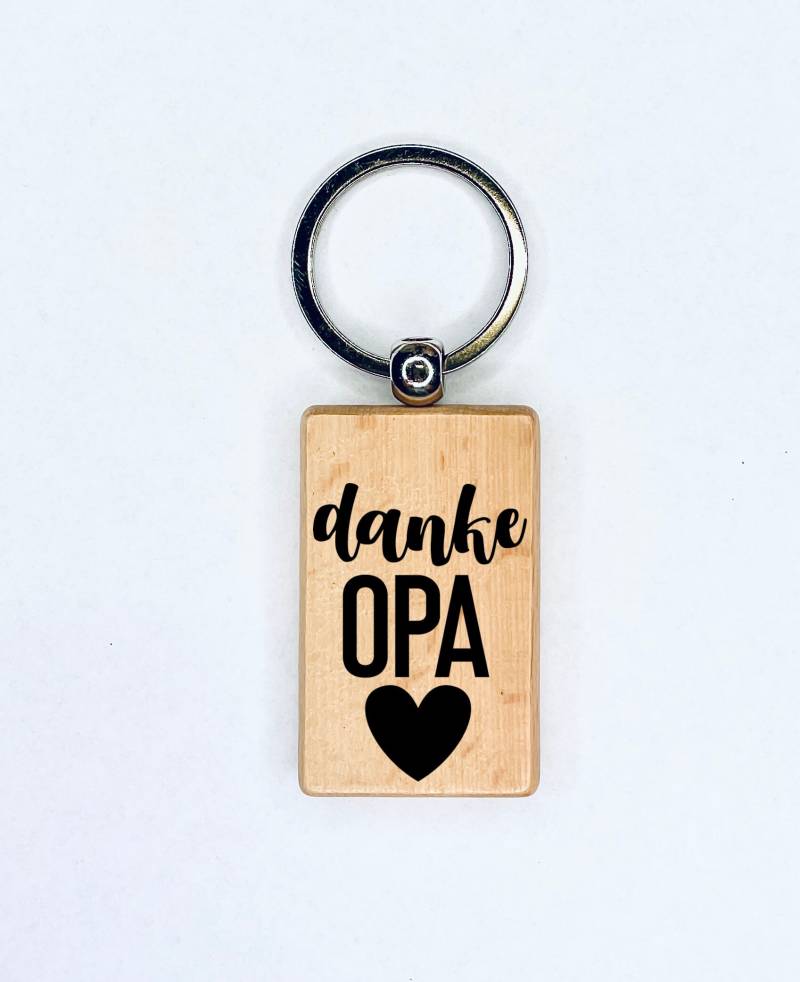 Schlüsselanhänger Aus Holz Mit Gravur - Für Opa Danke Perfektes Geschenk Der Familie von EllyandJonny