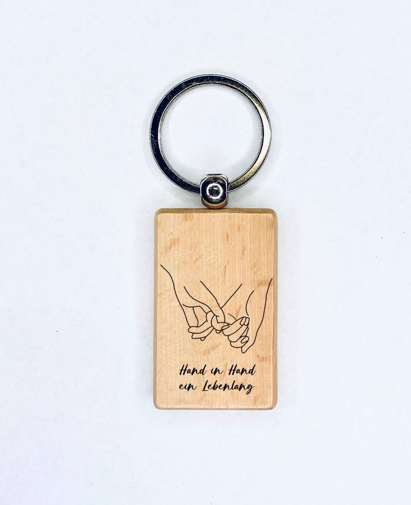 Schlüsselanhänger - Hand in Perfektes Geschenk Zum Geburtstag Graviert Und Personalisierbar von EllyandJonny