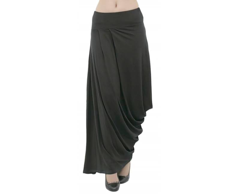 Langer Rock/Schwarzer High Waist Plus Size Jerseyrock Ballonrock Langer Rock/Schwarzer High Waist Plus Size Jerseyrock Ballonrock von ElmairaShopping