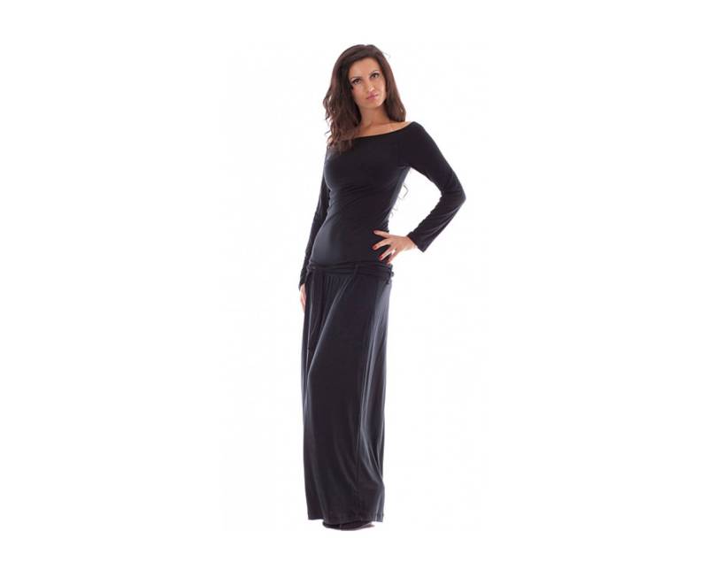 Langes Schwarzes Kleid/Langarmkleid Plus Size Maxikleid Langes Boothalskleid Boho Jerseykleid Langes Schwarzes Kleid/Langarmkleid Plus Size Maxikleid Langes Boothalskleid Boho Jerseykleid von ElmairaShopping