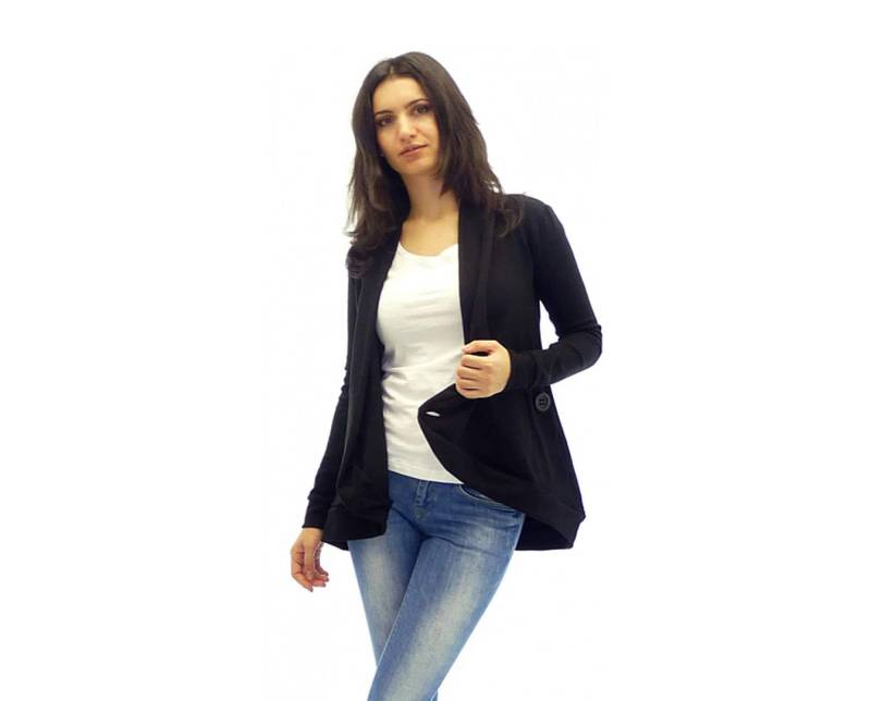 Plus Size Cardigan, Schwarzer Damen Hug Me Herbst Frühling Eleganter Strickjacke, Oversize Cardigan von ElmairaShopping