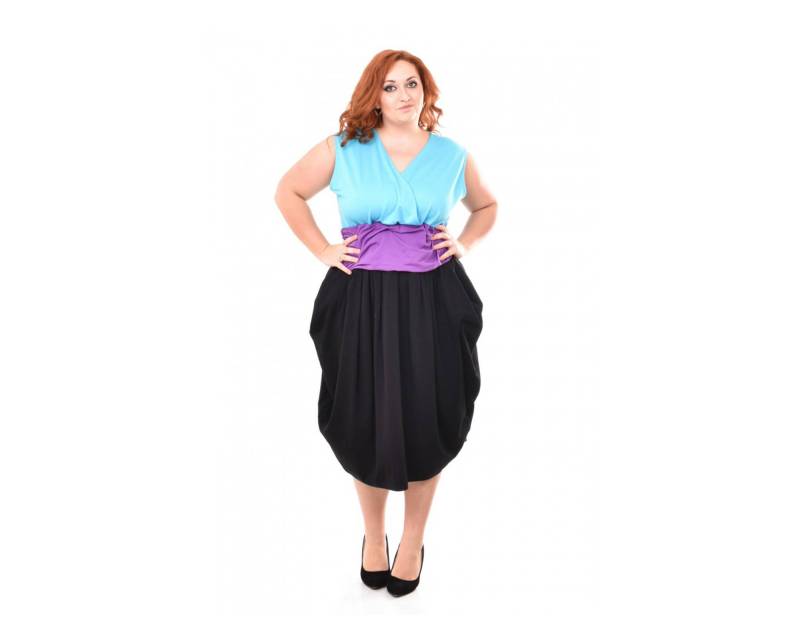 Plus Size Maxikleid/Knielanges Kleid Drapiertes Unterhalb Des Kniekleides Ärmelloses Baggykleid Ballonkleid Plus Size Maxikleid/Knielanges Kleid Drapiertes Unterhalb Des Kniekleides Ärmelloses Baggykleid Ballonkleid von ElmairaShopping