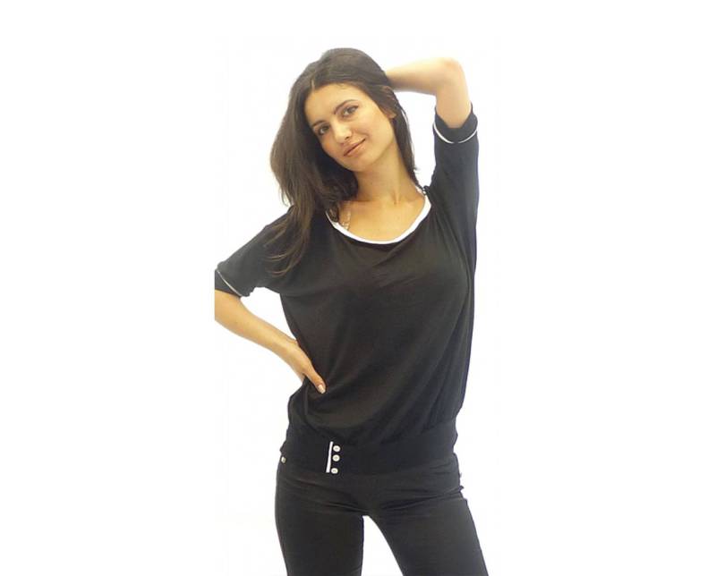 Schwarze Bluse Schwarze Bluse von ElmairaShopping