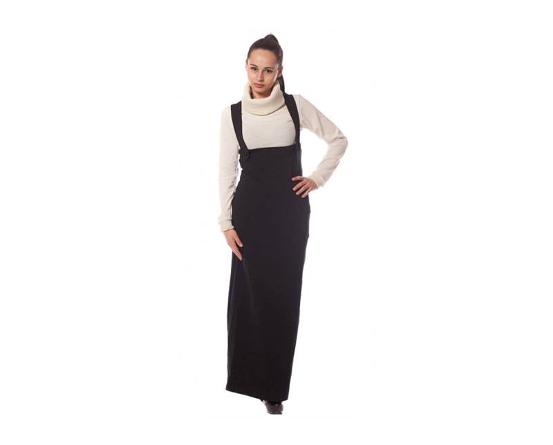 Schwarze Schürze/Lange Bodenlange Winter Plus Size Maxi Bodycon Schwarze Schürze/Lange Bodenlange Winter Plus Size Maxi Bodycon von ElmairaShopping