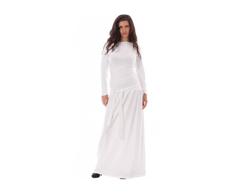 Weißes Kleid/Plus Size Boho Jerseykleid Ein Showlderkleid Knielanges Unterhalb Des Kniekleides von ElmairaShopping