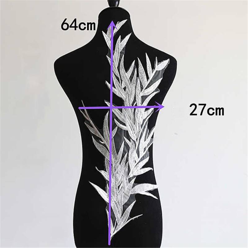 Braut-Rayon-Spitzen-Applikation Gestickte Blume Brautschleier | 25x10.6 Inches Braut-Rayon-Spitzen-Applikation Gestickte Blume Brautschleier | 25x10.6 Inches von Elmalaceapplique