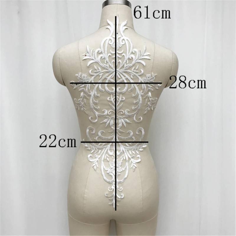 Off-White Rayon Lace Applikation Brautkleid Verschönerung Off-White Rayon Lace Applikation Brautkleid Verschönerung von Elmalaceapplique