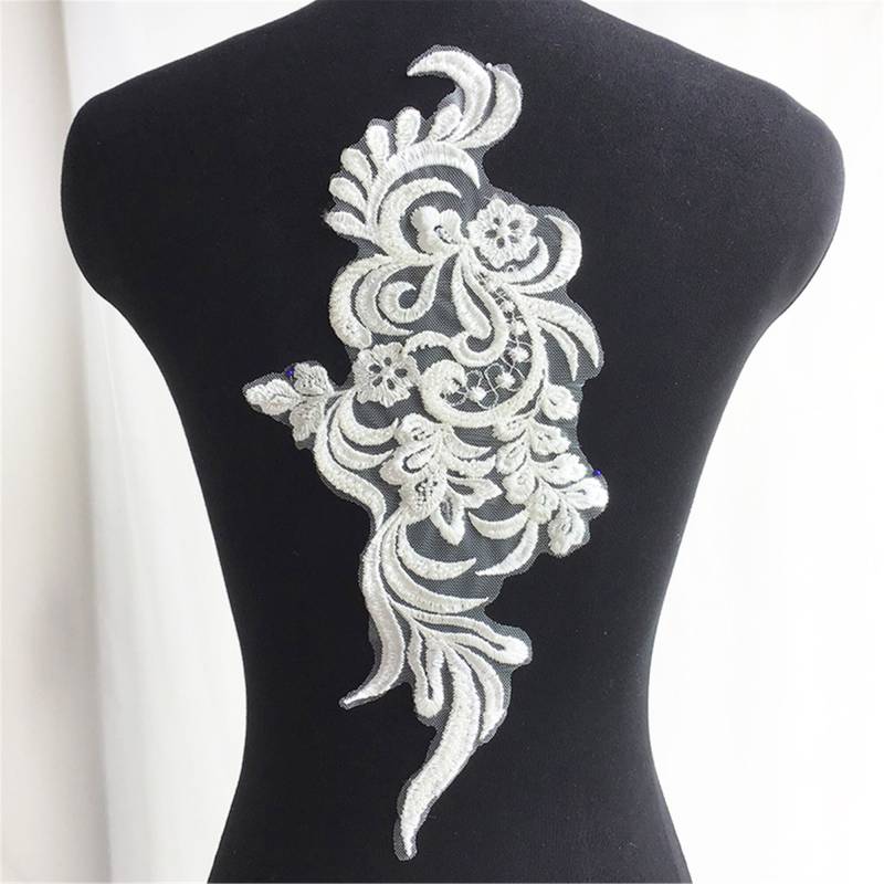 Perlen Spitzen Applikation 3D Tüll Applikation Für Die Braut von Elmalaceapplique