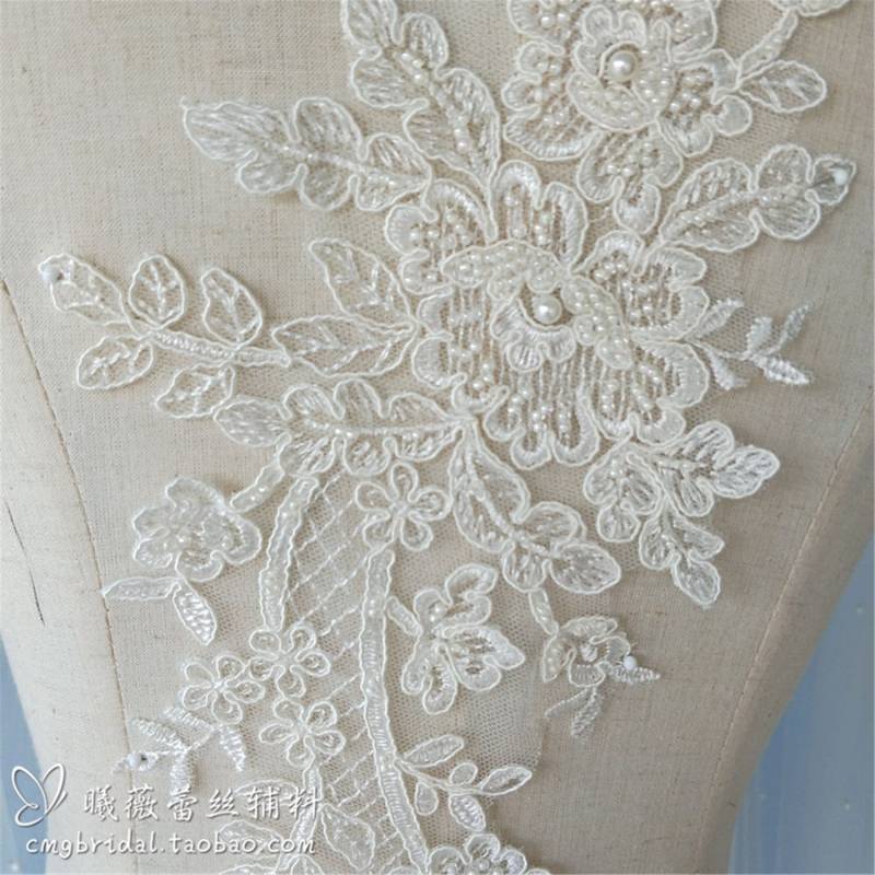 Perlen Stickerei Spitze Applikation Braut Mieder Patch, Hochzeitskleid Schleier Perlen Stickerei Spitze Applikation Braut Mieder Patch, Hochzeitskleid Schleier von Elmalaceapplique