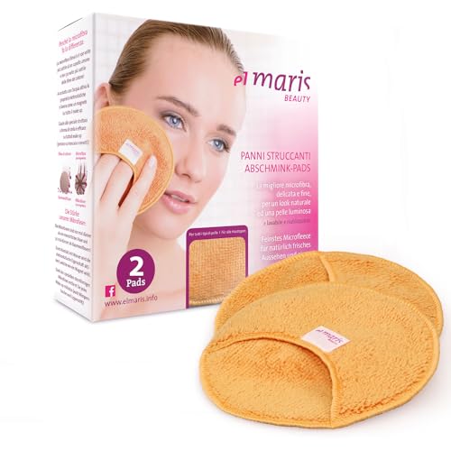 Elmaris® Waschbare Make-up-Entferner-Pads für Gesicht und Augen – MakeUp nur mit Wasser – für alle Haut – Travel Friendly 2 Pads von Elmaris