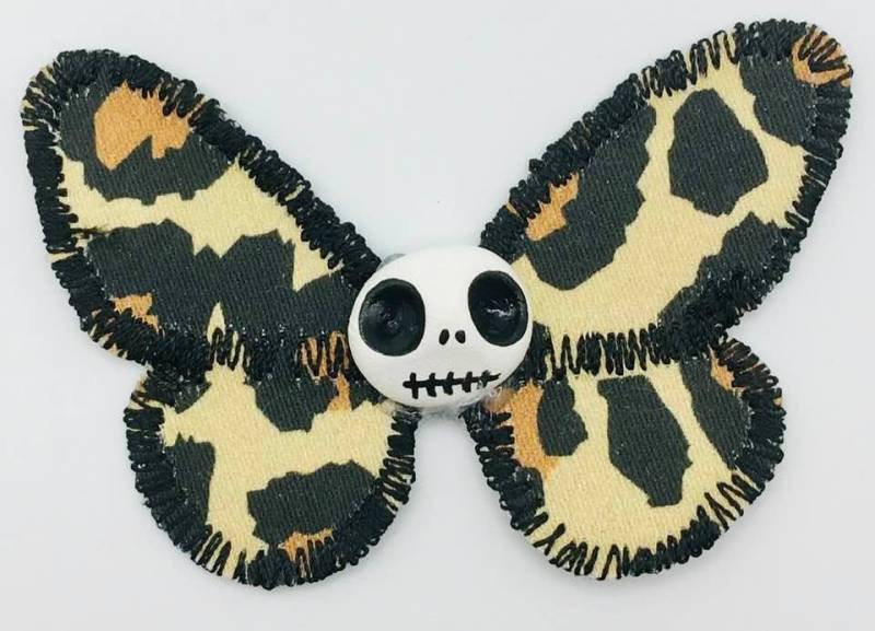 Haarklammer Skull Totenkopf Haarspange, Halloween, Punk, Gothic, Schädel-Schmetterling, Butterfly Elmira, Leo, Leopardenmuster, Braun Haarklammer Skull Totenkopf Haarspange, Halloween, Punk, Gothic, Schädel-Schmetterling, Butterfly Elmira, Leo, Leopardenmuster, Braun von ElmiraBerlin