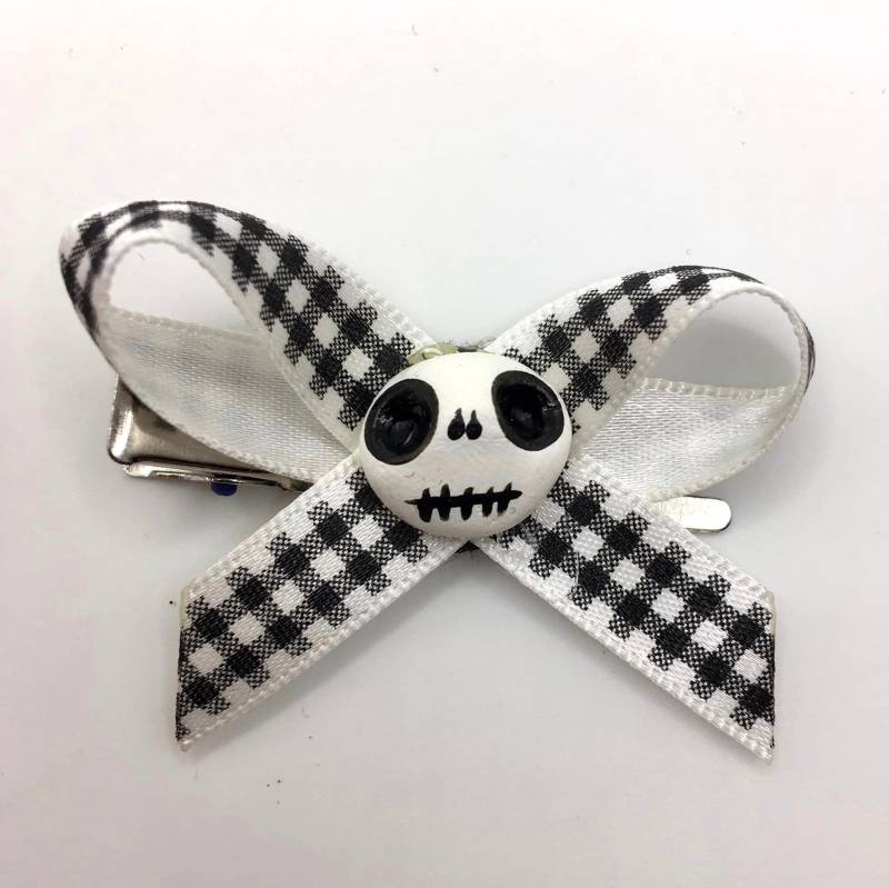 Haarspange, Schleife Small, Schwarz -Weiss Kariert, Totenkopf, Punk, Gothic, Original Elmira - Berlin Haarspange, Schleife Small, Schwarz -Weiss Kariert, Totenkopf, Punk, Gothic, Original Elmira - Berlin von ElmiraBerlin
