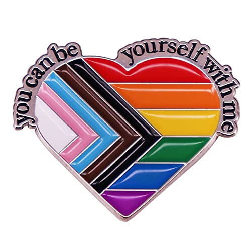 Elnwnnkc You Can Be Yourself mit Brosche Rucksack Kleidung Hut Pin Gay Kupfer Badge Zubehör Jahrestag von Elnwnnkc