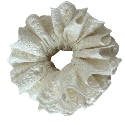 Hohlen Schnürsenkel Haargummi Große Blume Lolitas Haarseil Spitze Scrunchies Haarseil für Damen und Mädchen von Elnwnnkc