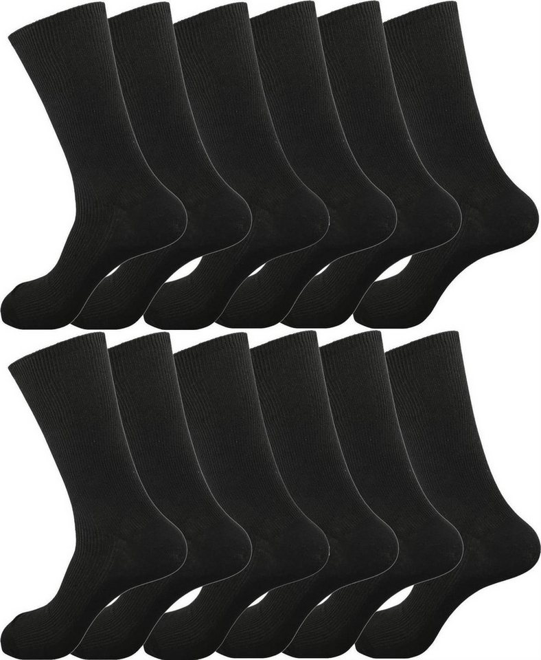 EloModa Basicsocken 12, 24 Paar Herren Doppelripp Socken in klassischer Form Freizeit (12-Paar) von EloModa