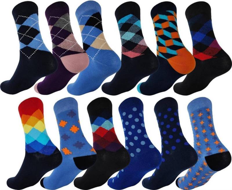 EloModa Basicsocken 12 Paar Herren Damen Socken Basic Freizeit Anzug Business, Gr. 31-34 (12-Paar) von EloModa